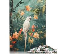 Puzzle pour Adultes Cacatoès Blanc au Paradis Tropical 1000 pièces Puzzles en Bois pour 18 Ans et Plus Jeu Stimulant 1000 pièces (75 x 50 cm)