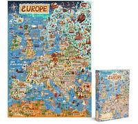 Puzzle pour Adultes - Carte de l'europe - Puzzle européen de 1000 pièces pour Adultes et Enfants - Cadeaux géographiques bopster