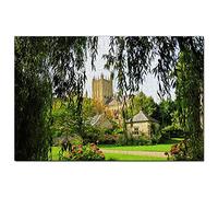 Puzzle pour Adultes Cathédrale de Wells, Jardin de l'évêque, Royaume-Uni, Angleterre, 100 pièces, Cadeau de Voyage, Souvenir, 45,5x35,5CM