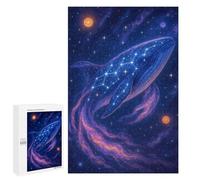 Puzzle pour Adultes Celestial Whale Constellation in Space Puzzle Anti-Stress, pour Les Femmes Et Toute La Famille 1000 PCS