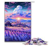 Puzzle pour Adultes Champs de Lavande en Provence France 1000 pièces Puzzle en Bois pour Adultes et Enfants à partir de 14 Ans 1000 pièces (75 x 50 cm)