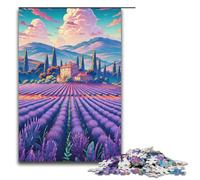 Puzzle pour Adultes Champs de Lavande en Provence France 1000 pièces Puzzle en Papier pour Adultes et Enfants à partir de 14 Ans 1000 pièces (38 x 26 cm)