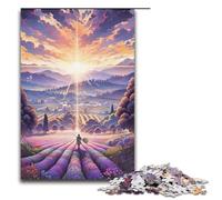 Puzzle pour Adultes Champs de Lavande en Provence France 1000 pièces Puzzle en Papier pour Adultes et Enfants à partir de 14 Ans 1000 pièces (38 x 26 cm)