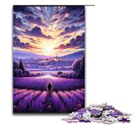 Puzzle pour Adultes Champs de Lavande en Provence France Puzzle en Bois 1000 pièces pour Jeux en Famille 1000 pièces (75 x 50 cm)
