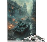 Puzzle pour Adultes : Chars d'assaut et Guerre Urbaine, 500 pièces, en Bois, pour Adultes et Adolescents à partir de 18 Ans, Jeu Stimulant, 500 pièces (52 x 38 cm)