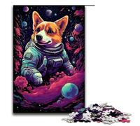 Puzzle pour Adultes Chiot en Combinaison Spatiale 1000 pièces Puzzle Excellent Cadeau Convient aux Adolescents de 14 Ans et Plus 75x50cm