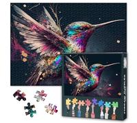 Puzzle pour adultes ChromaFlutter Colibri, 1000 pièces, thérapie cognitive et neuro-bloomscape design pour mise au point zen | Puzzle d'art naturel de qualité supérieure comme exercice de pleine