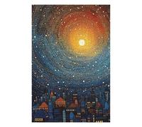Puzzle pour Adultes Cityscape Under Starry Sky Puzzles pour Adultes, Jouets À Monter Soi-même, pour S'amuser en Famille, Une Offre Idéale comme Cadeau pour Toute La Famille 75x50cm/1000pcs