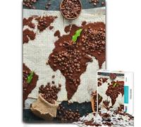 Puzzle pour Adultes Coffee World Map 1000pcs (52x38cm) Cadeau | Un puzzle papier classique les après-midis en intérieur, pour un moment calme.