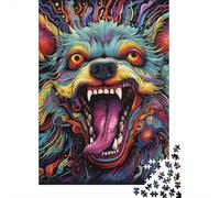 Puzzle pour Adultes Corgi psychédélique 500 pièces Puzzle en Bois Puzzle pour Adultes et familles Difficile et défi 500 pièces (52x38cm)