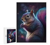 Puzzle pour Adultes Cosmic Squirrel Art Print-6 Puzzles pour Adultes Améliorez Votre Mémoire Activités Ludiques À La Maison Idéal comme Cadeau 500 PCS