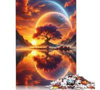 Puzzle pour Adultes : Coucher de Soleil Astral, Paysage de rêve, Puzzle pour Adultes et Adolescents, 500 pièces (52 x 38 cm).