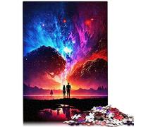 Puzzle pour Adultes Couple Galaxy Paysage 1000 Pièces en Bois - Convient aux Adultes et Enfants de 12 Ans et Plus - Impossible - Taille : 50x75 cm