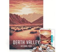 Puzzle pour Adultes de 1000 pièces Affiche du Parc National de la Vallée de la Mort, Jeu Pratique, Amusant et Humoristique, liste de souhaits avec Le Père Noël 50x75cm
