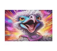 Puzzle pour Adultes De 1000 Pièces, Autruche, Puzzles en Bois, Défi Cérébral, Jeu De Jouets （75×50cm）