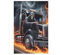 Puzzle pour Adultes De 1000 Pièces, Camion, Puzzles en Bois, Défi Cérébral, Jeu De Jouets （78×53cm）