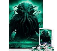 Puzzle pour Adultes de 1000 pièces Cthulhu Awakens Un Jeu de Construction à réaliser soi-même idéal pour se détendre et se Faire Plaisir Pièces de Formes aléatoires Parfaitement emboîtables 38x26cm
