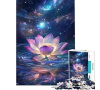 Puzzle pour Adultes de 1000 pièces Fleur de Lotus Cosmique Un défi Difficile à relever Jeu de réflexion Stimulant pour Les 14 Ans et Plus 38x52cm