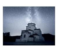 Puzzle pour Adultes De 1000 Pièces, Jouets de Jeu Difficile-Église,Ciel étoilé,Nuit 70x50cm