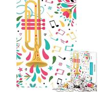 Puzzle pour Adultes de 1000 pièces Joueur de Trompette dans Un Orchestre Jeu Relaxant et éducatif Cadeau d'anniversaire Découpe de précision (Dimensions 38x26m)