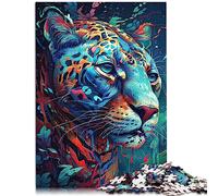 Puzzle pour Adultes de 1000 pièces Le Jaguar attentif Puzzles en Bois pour Adultes et Enfants à partir de 12 Ans 50 x 75 cm