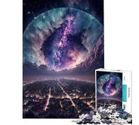 Puzzle pour Adultes de 1000 pièces Motif Ville Voie lactée et Bulles idéal pour s'amuser à la Maison décoration Parfaite Jeu Impossible à partir de 14 Ans (38x52cm)