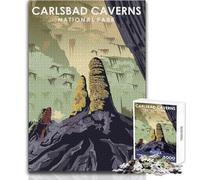 Puzzle pour Adultes de 1000 pièces - Parc des grottes de Carlsbad - Jeu intellectuel - Une œuvre d'art - Jouet éducatif - Dimensions 50x75cm