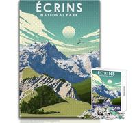 Puzzle pour Adultes de 1000 pièces - Parc National d'Ecrins - Jeu d'art et intellectuel - Une œuvre d'art - Jouet éducatif - Dimensions 50x75cm