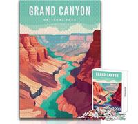 Puzzle pour Adultes de 1000 pièces - Parc National du Grand Canyon - Jeu intellectuel - Une œuvre d'art - Jouet éducatif - Dimensions 50x75cm