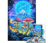 Puzzle pour Adultes de 1000 pièces Paysage psychédélique de Champignons Jeu Manuel pour Adultes Cadeau Unique et Amusant pour Un Anniversaire ou Noël (Dimensions 50x75cm)