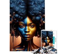 Puzzle pour Adultes de 1000 pièces Portrait Abstrait Vibrant Idéal pour Un Anniversaire ou Noël Jeu Anti-Stress Amusant pour Les 14 Ans et Plus : 38x26cm