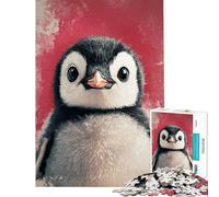 Puzzle pour Adultes de 1000 pièces Portrait de Pingouin Mignon Puzzle pour Adolescents Modèle Difficile et Stimulant Jeu Amusant et divertissant pour Toute la Famille (Dimensions 50x75cm)
