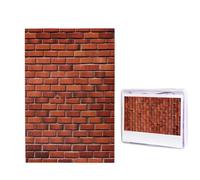 Puzzle pour adultes de 1000 pièces - Puzzle amusant et stimulant - Image murale de briques rouges - Puzzle en bois - Œuvre d'art - Jeu familial pour anniversaire - 75 x 50 cm