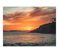 Puzzle pour Adultes de 1000 Pièces, Puzzle Impossible-Côte,Falaises,Coucher de Soleil,Montagnes,Mer 70x50cm