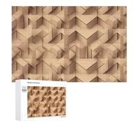 Puzzle pour adultes de 1000 pièces - Puzzle stimulant - Motif cube avec lettres au dos - Puzzle personnalisé parfait pour les soirées de jeu