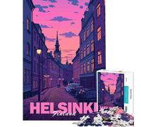 Puzzle pour Adultes de 1000 pièces représentant la Ville d'Helsinki Un défi Difficile à relever ! Jeu de réflexion Stimulant pour Les 14 Ans et Plus 50x75cm