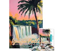 Puzzle pour Adultes de 1000 pièces représentant Les Chutes d'Iguazu Jeu Amusant et Difficile Cadeau Unique pour Un Anniversaire ou Noël (Dimensions 38x26cm)