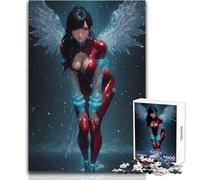 Puzzle pour Adultes de 1000 pièces représentant Un Ange en Costume Rouge Jeu de réflexion idéal pour Toute la Famille Une œuvre d'art à Offrir en Cadeau Dimensions : 50x75cm