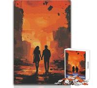 Puzzle pour Adultes de 1000 pièces représentant Un Couple se promenant dans Une Ville Post-apocalyptique Idéal pour Un Moment de détente et de Relaxation Découpe précise Dimensions:50x75cm