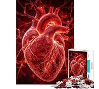 Puzzle pour Adultes de 1000 pièces représentant Un cœur Anatomique avec veines et artères Un Jeu Difficile et Complexe à réaliser idéal pour Les Personnes de 14 Ans et Plus (38x26cm)