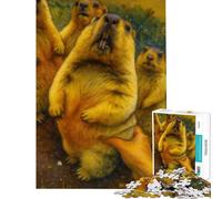 Puzzle pour Adultes de 1000 pièces représentant Un Groupe de Chiens de Prairie avec Une Main Humaine Jeu de Puzzle Relaxant pour se détendre et Passer Le Temps Activités Amusantes à Faire