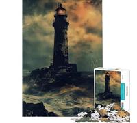 Puzzle pour Adultes de 1000 pièces représentant Un Phare patiné par Le Temps Un défi Difficile à relever Un véritable Casse-tête pour Les 14 Ans et Plus : 38x26cm