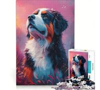 Puzzle pour Adultes de 1000 pièces représentant Un Portrait de Bouvier Saint-Bernard Jeu Manuel activité Amusante à la Maison pour Les Amateurs de Jeux 50x75cm