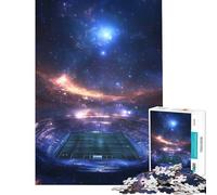 Puzzle pour Adultes de 1000 pièces Stade de Football Flottant dans l'immensité de l'espace Un défi Difficile à relever ! Jeu de réflexion pour Les 14 Ans et Plus 38x26cm
