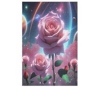 Puzzle pour Adultes De 1000 Pièces, Starry Sky Rose, Puzzle en Bois, Défi Cérébral, Jeu De Jouets （78×53cm）