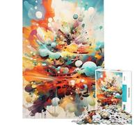 Puzzle pour Adultes de 1000 pièces Style Aquarelle Abstraite à Assembler soi-même Un Jeu Stimulant et Amusant pour Toute la Famille (38x52cm)