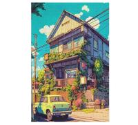 Puzzle pour Adultes De 1000 Pièces, Style Japonais, Puzzles en Bois, Défi Cérébral, Jeu De Jouets （78×53cm）