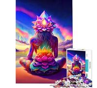 Puzzle pour Adultes de 1000 pièces sur Le thème de la méditation sur la Plage du Lotus Un défi Difficile à relever Un véritable Casse-tête pour Les 14 Ans et Plus 50x75cm