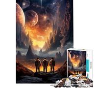 Puzzle pour Adultes de 1000 pièces sur Le thème de l'espace Exploration Aventure et Divertissement à la Maison Décoration Parfaite Jeu Impossible à partir de 14 Ans (50x75cm)