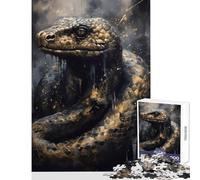 Puzzle pour Adultes de 1000 pièces sur Le thème des Serpents et des créatures surnaturelles Jeu éducatif pour Toute la Famille Comprend Une Affiche et Une fiche de questionsréponses